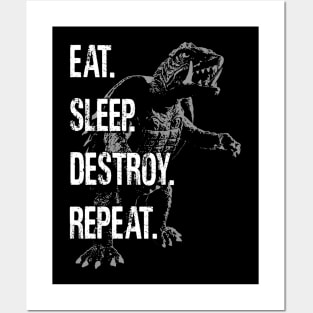 GAMERA '65 - Eat Sleep Destroy Repeat Posters and Art